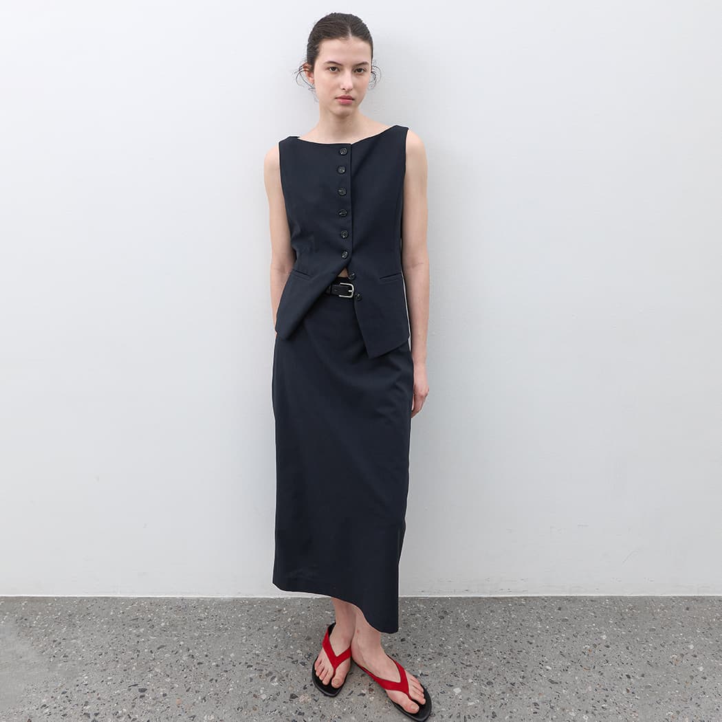 (SK-5109)DAVE SET-UP STRING MAXI SKIRT S