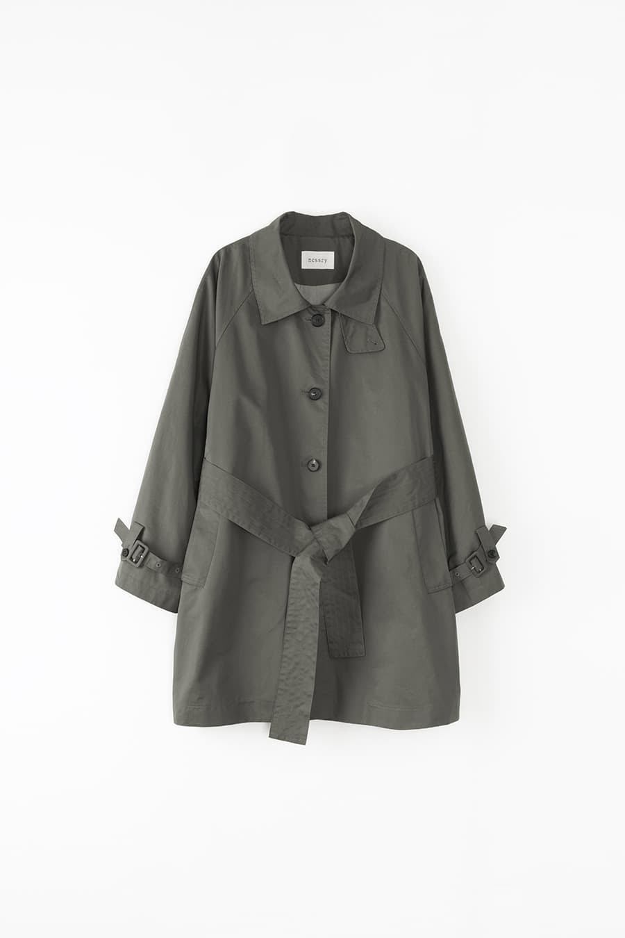 Rain Gaurd Half Trench Jacket (Charcoal)