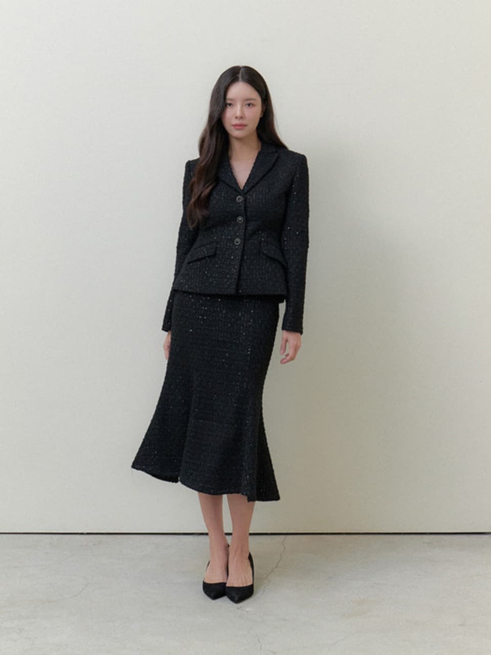 Tweed Signature Mermaid Skirt / Black(2color)