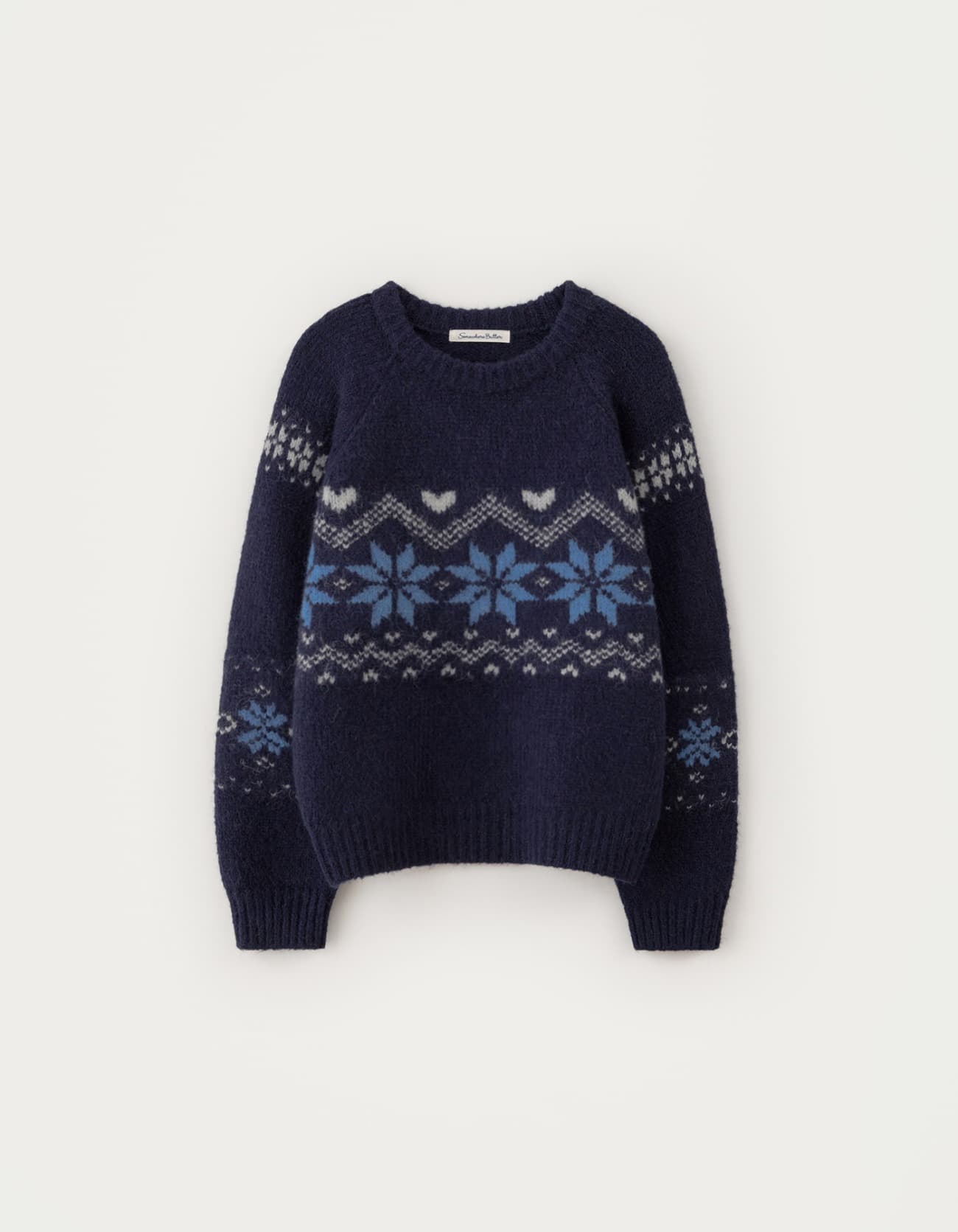 Aro Alpaca Nordic Knit - Navy
