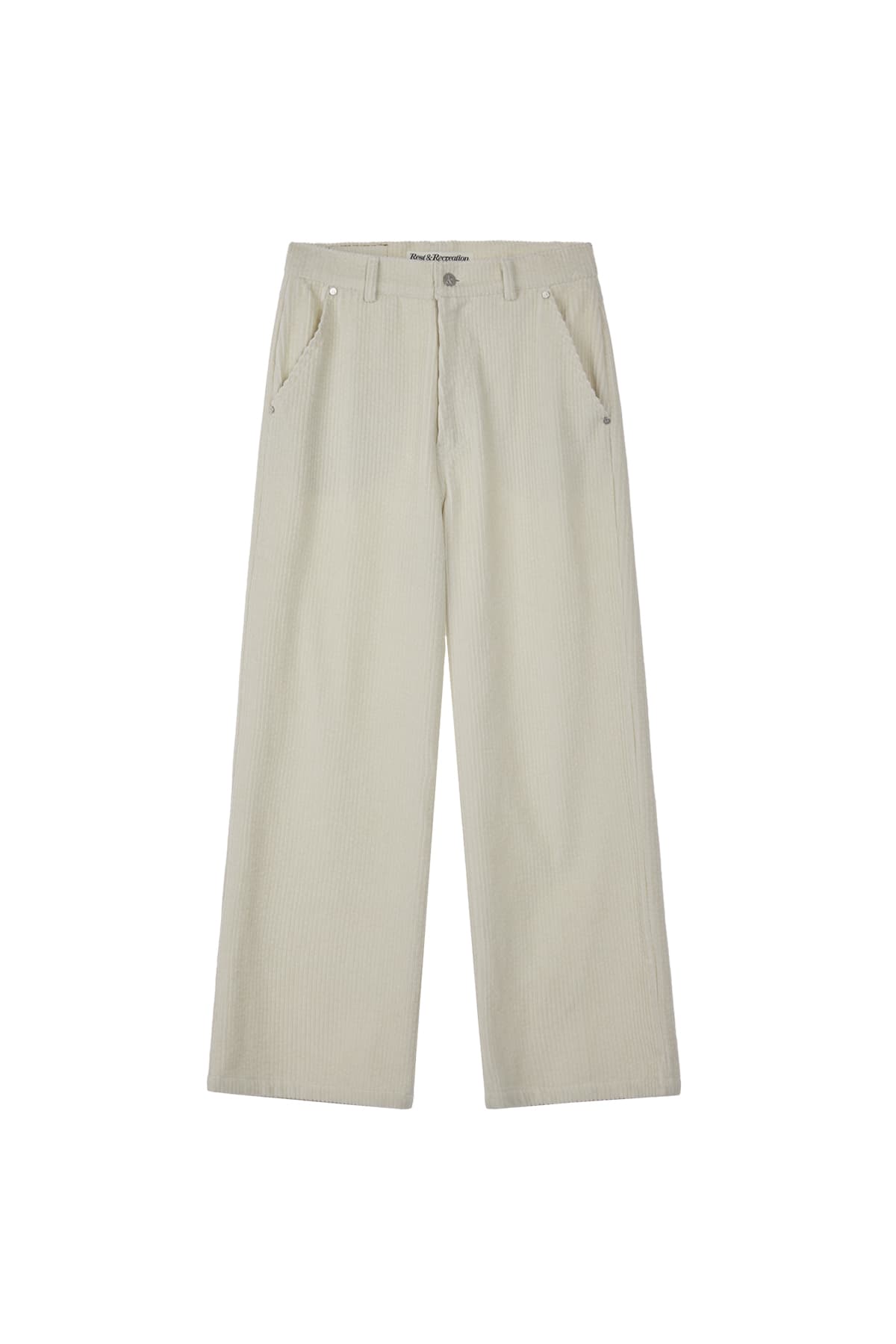 LOGO CORDUROY PANTS - IVORY