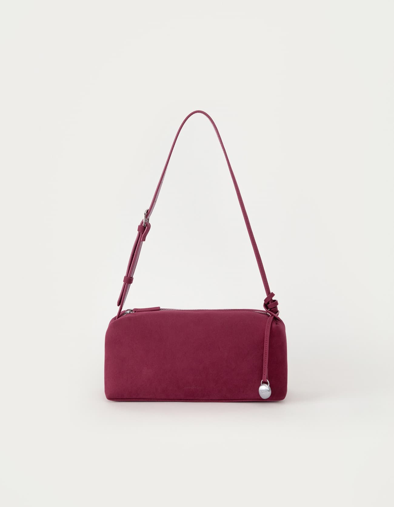 Suede Square Shoulder Bag - Grape