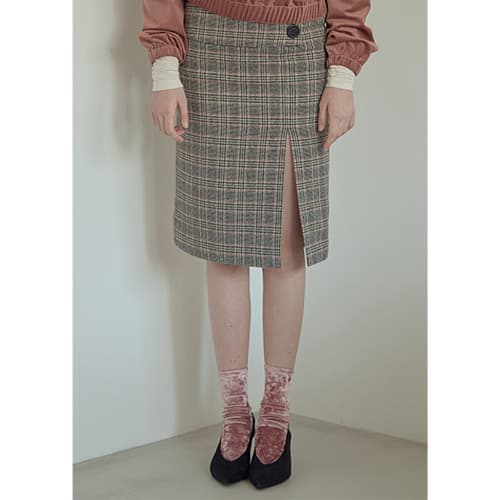 glitter slit skirt