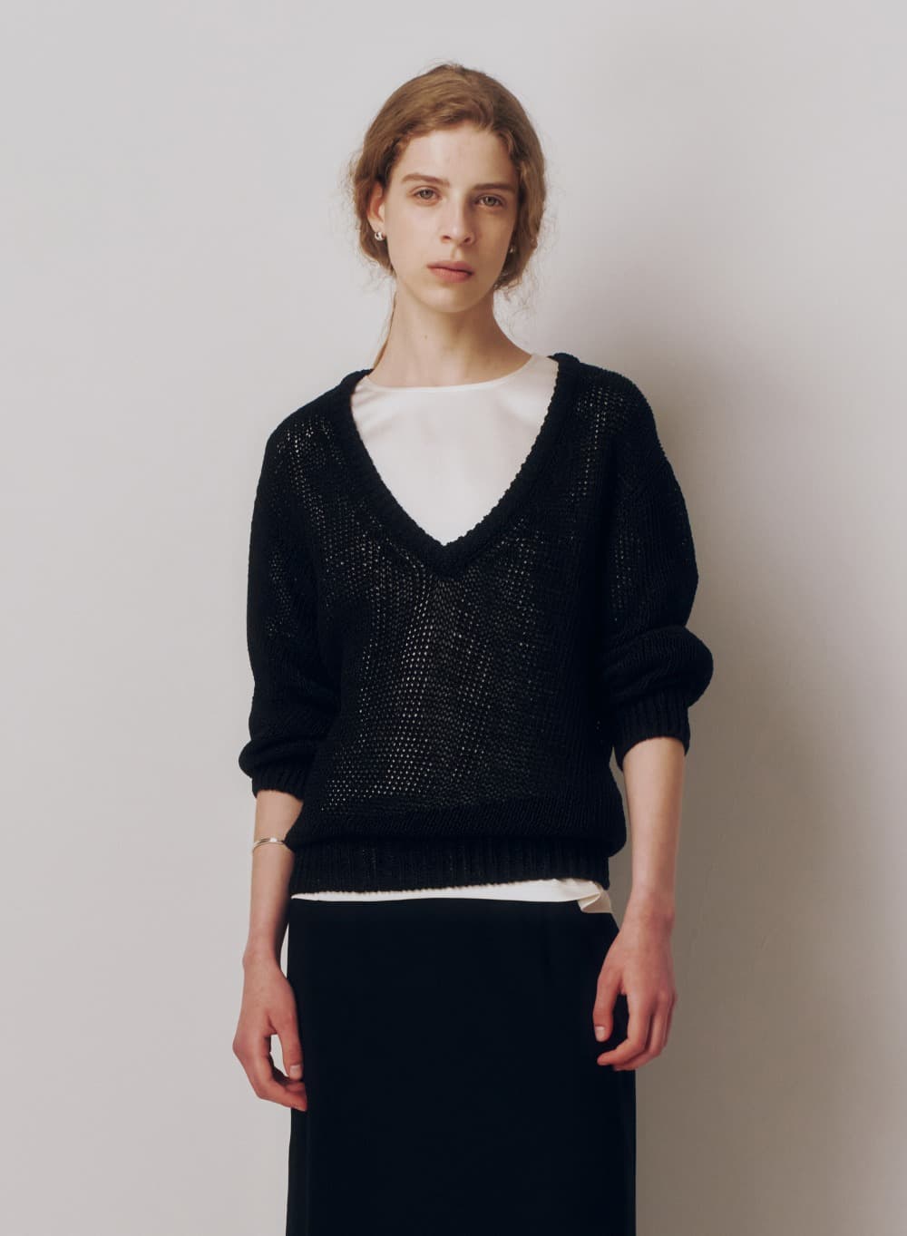 Ral V-Neck Knit Black