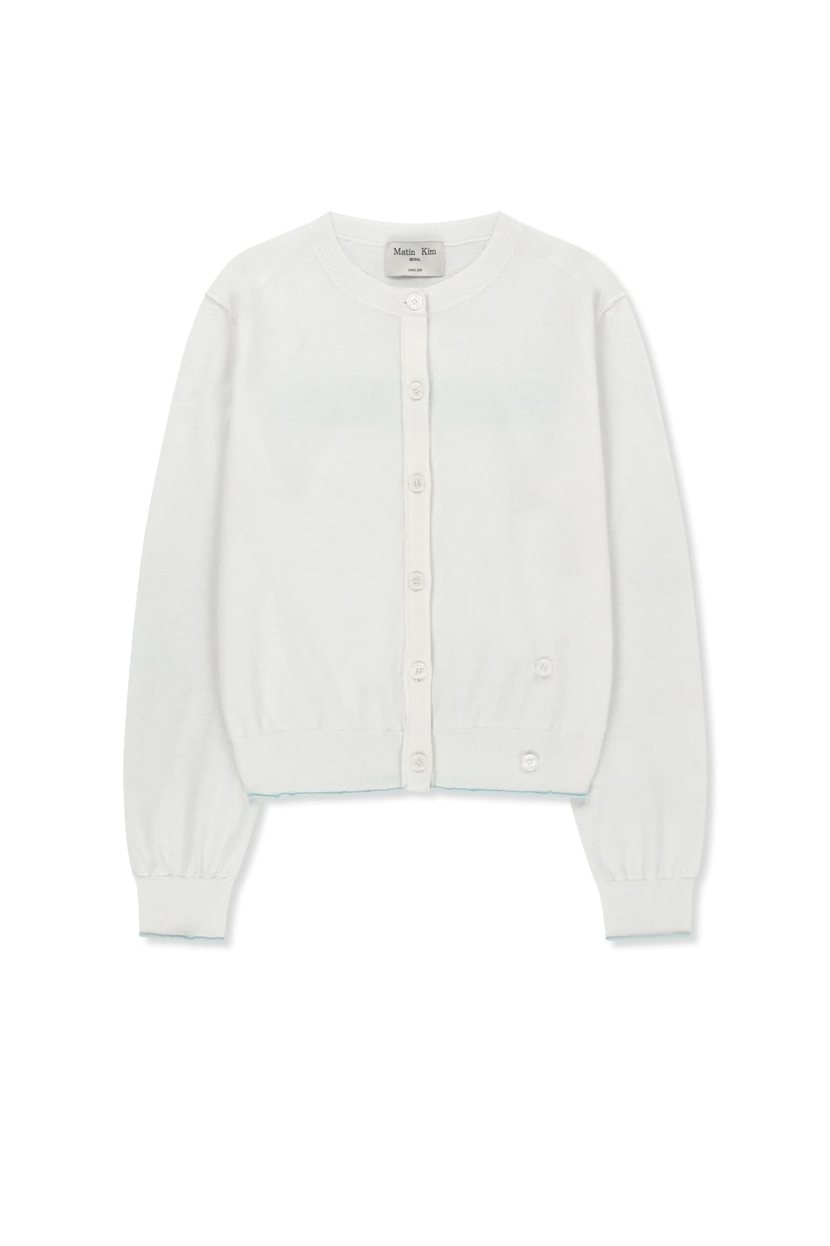 BACK LOGO SHEER CARDIGAN FOR WOMEN IN WHITE