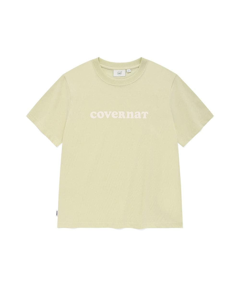 우먼 레귤러핏 쿠퍼 로고 티셔츠 Light Green