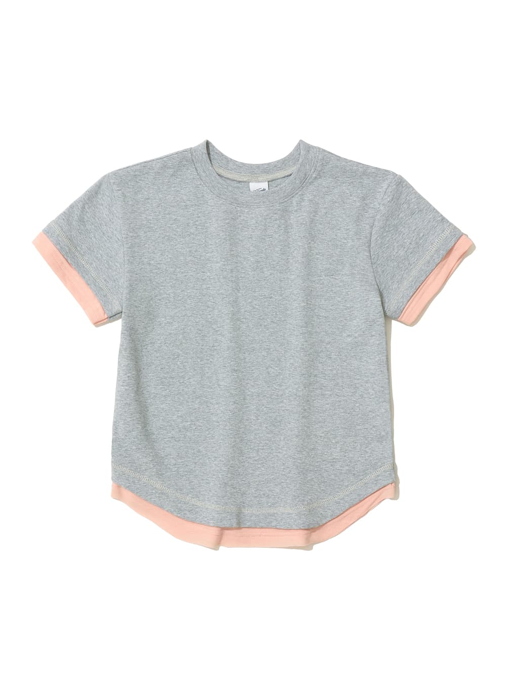 LAYERED SHORT SLEEVE TEE_MELANGE