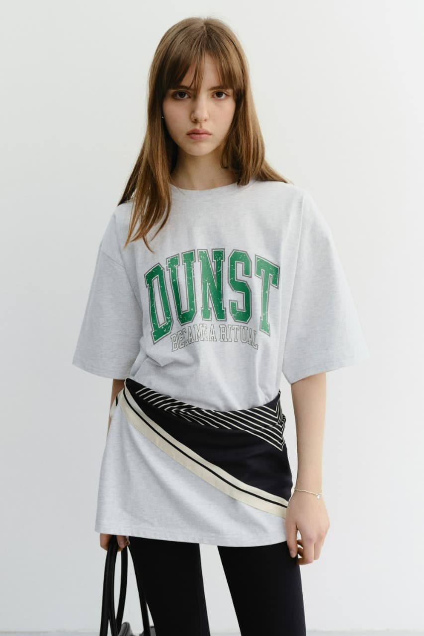 UNISEX VINTAGE ARCH LOGO T-SHIRT LIGHT MELANGE GREY_UDTS6B145G1