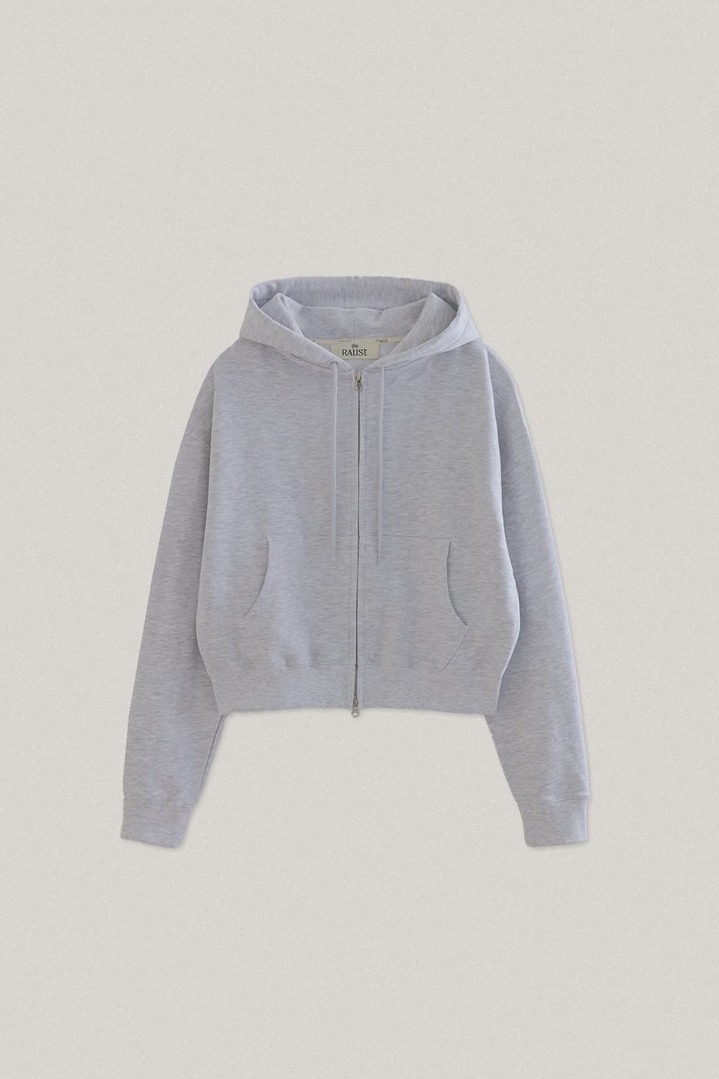 후드 집업 WHITE MELANGE