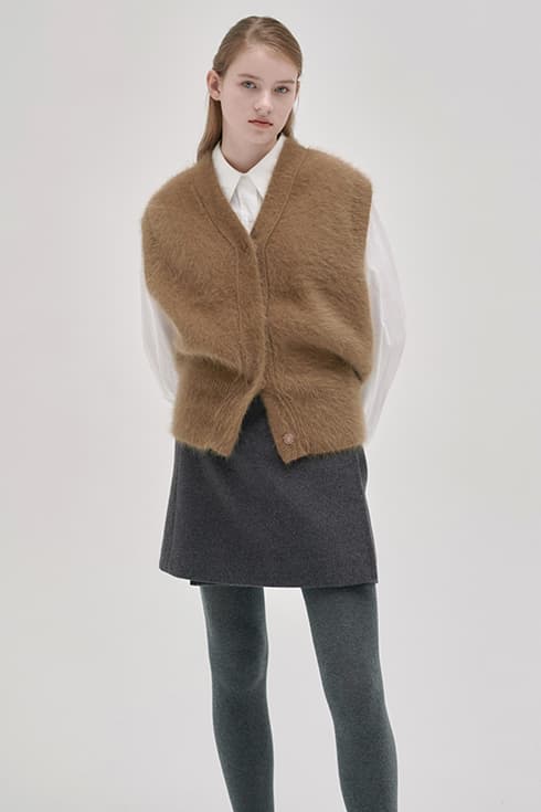 23WN reversible angora vest [3colors]