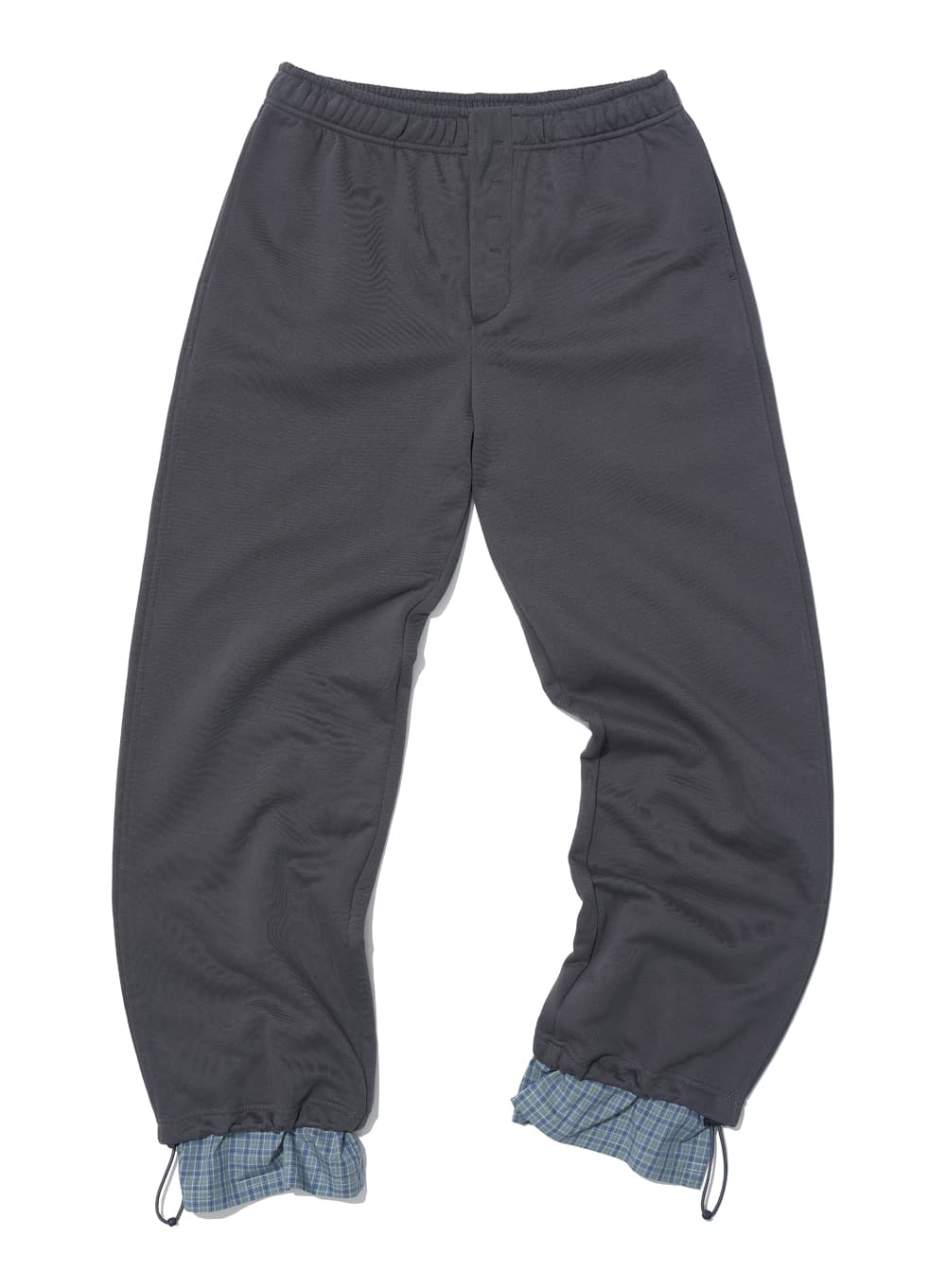 LAYERED HEM SWEATPANTS_CHARCOAL