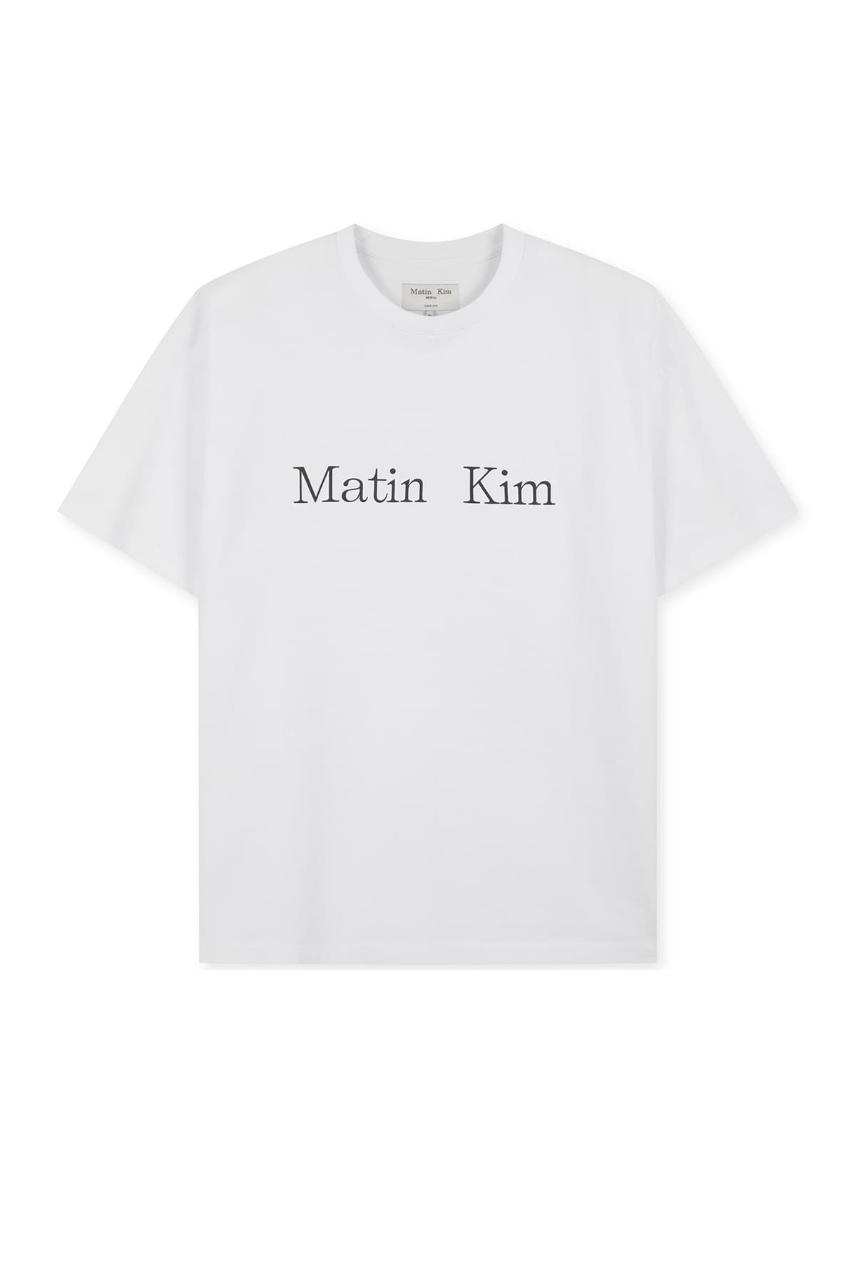 MATIN KIM LOGO TOP IN WHITE