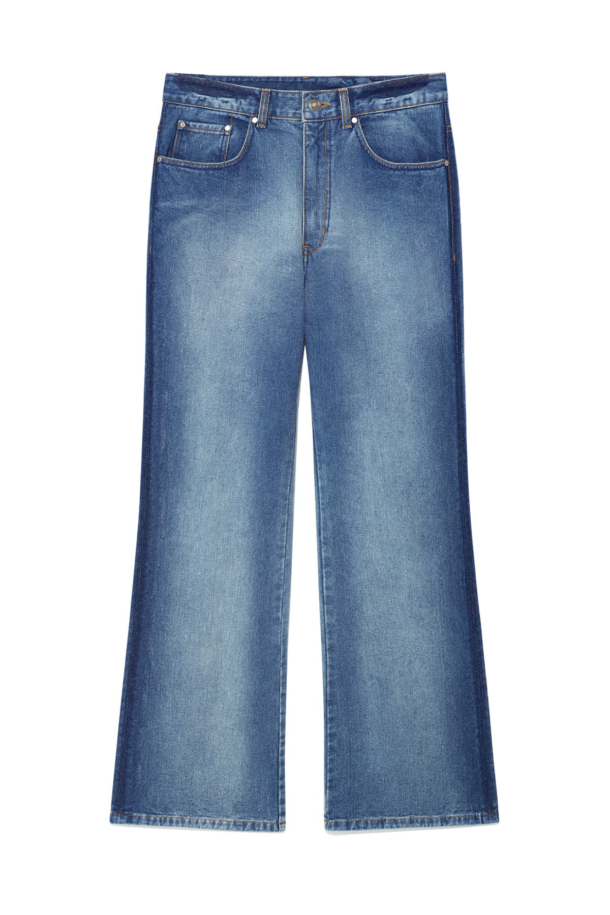 GRADATION WASHED DENIM PANTS FOR MEN IN BLUE