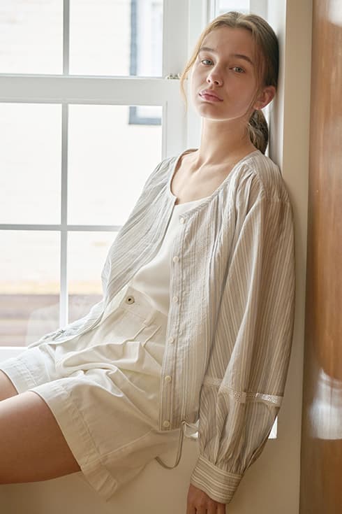 25N scoop neck blouse jacket [MT/ST]