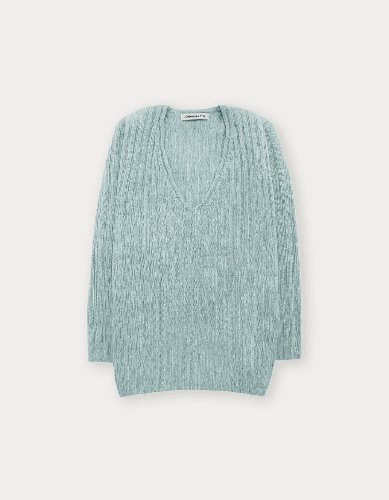 Veggie V-Neck Knit - Light Blue