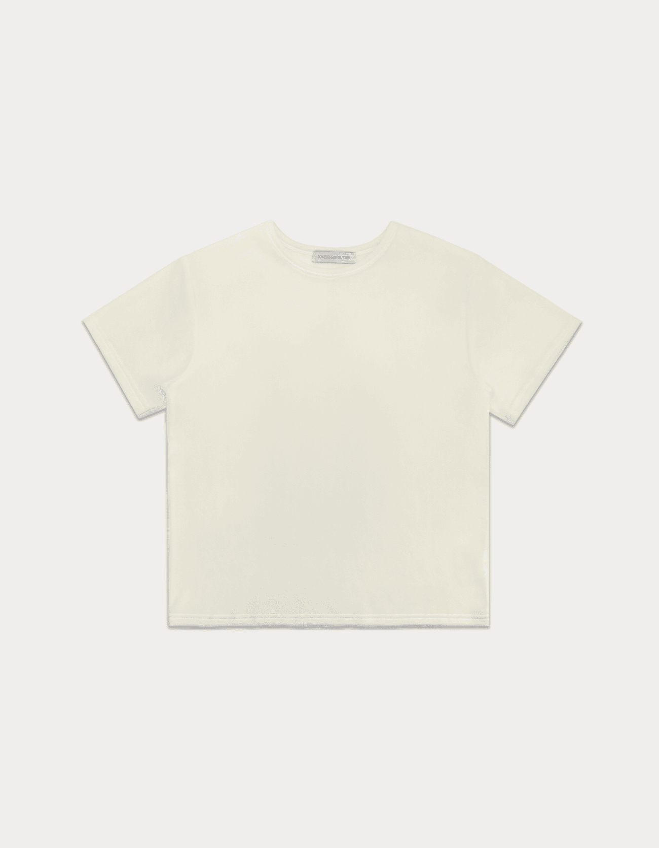 Velour Lettering Top - Ivory