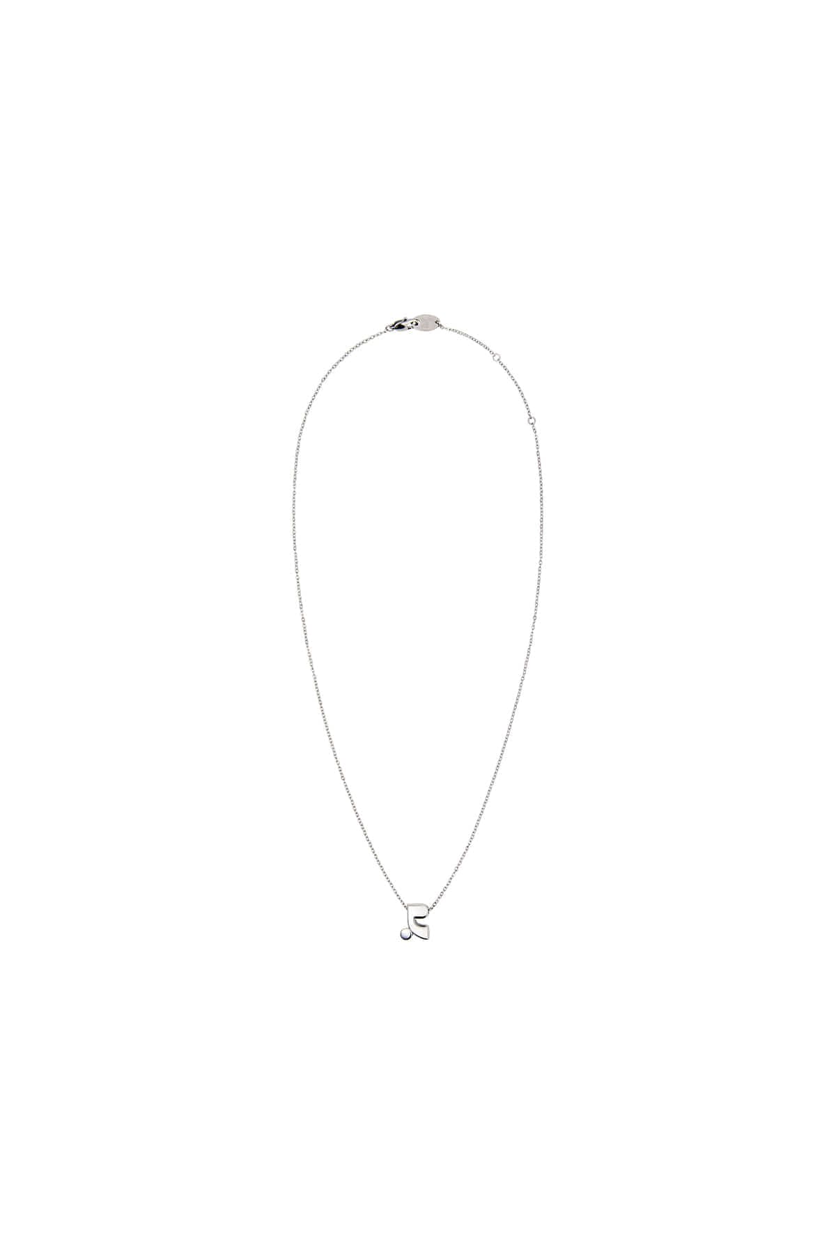 LOGO BOLD PENDANT NECKLACE - SILVER