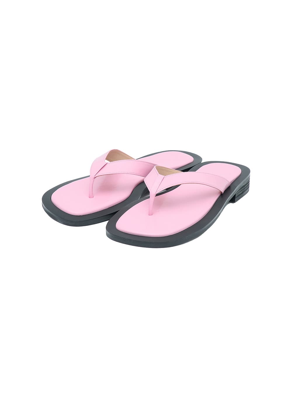 ROUND SQUARE TOE FLIP-FLOPS_PINK