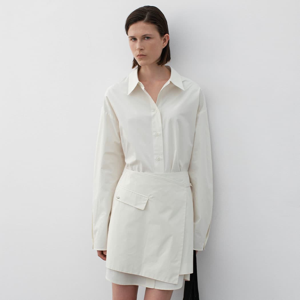 (Z-OP-6296)AVERY LAYERED SHIRT ONE PIECE S