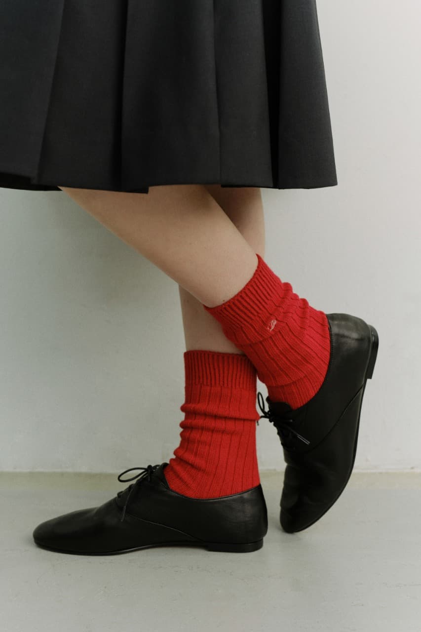 CLASSIC LOGO SOCKS RED_UDSS6E102R2