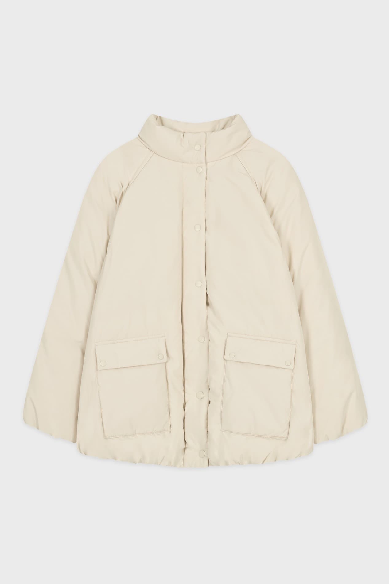 Raglan Half Down Jacket (Ivory)