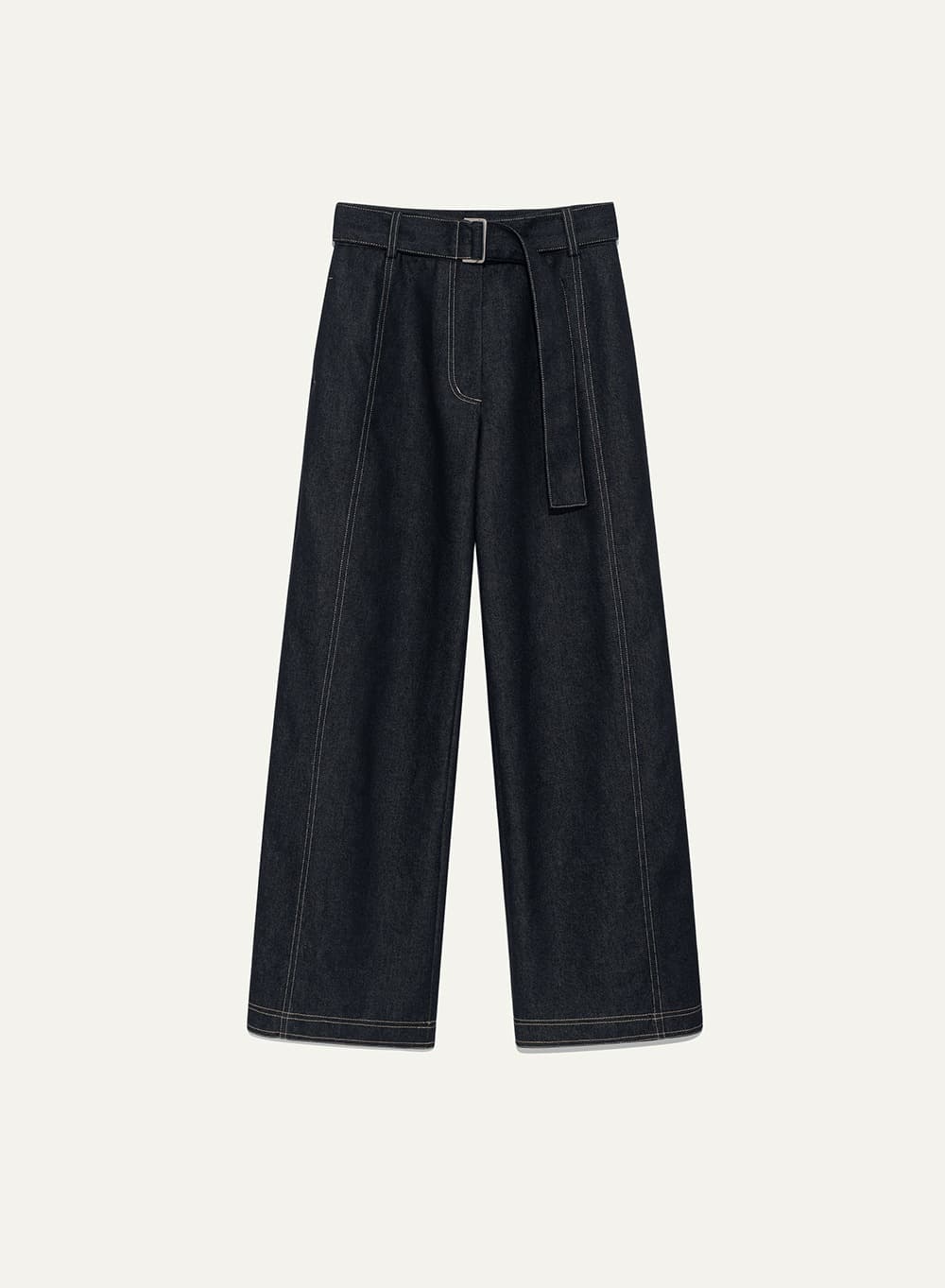 Belted Curve Pants Denim