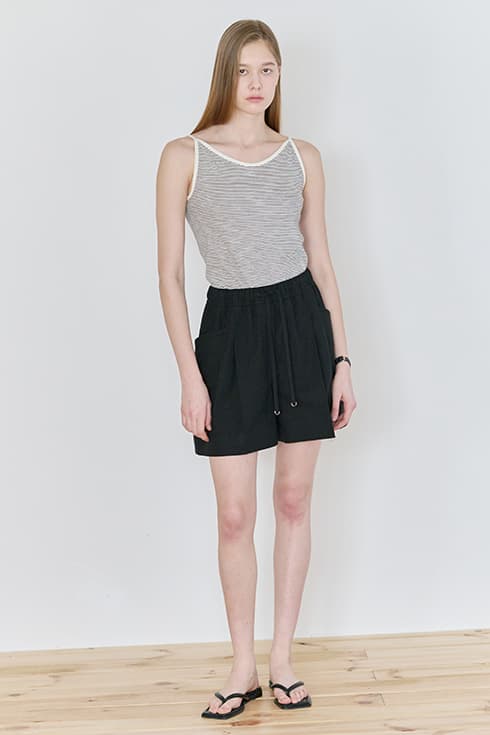 Summer banding half pants [BK/ST]