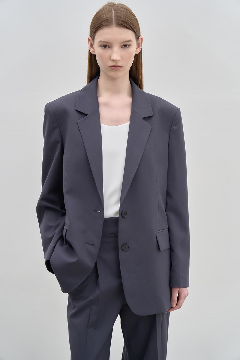 Relax-fit basic jacket Navy/ST [N6SJK02]