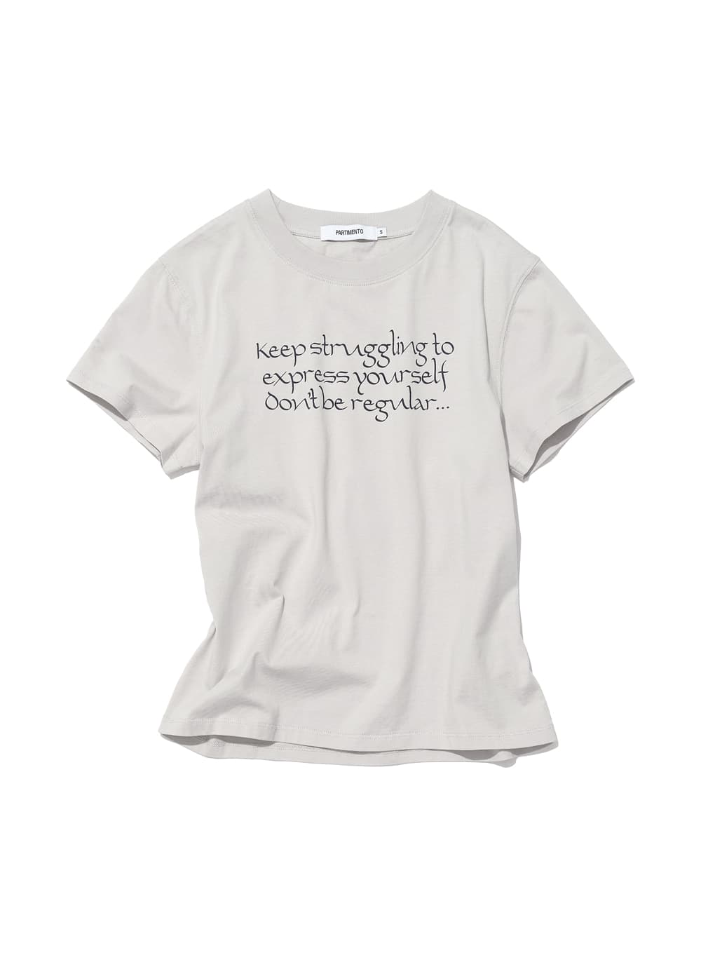 DBR SLOGAN PRINTED SHORT SLEEVE TEE_LIGHT GREY