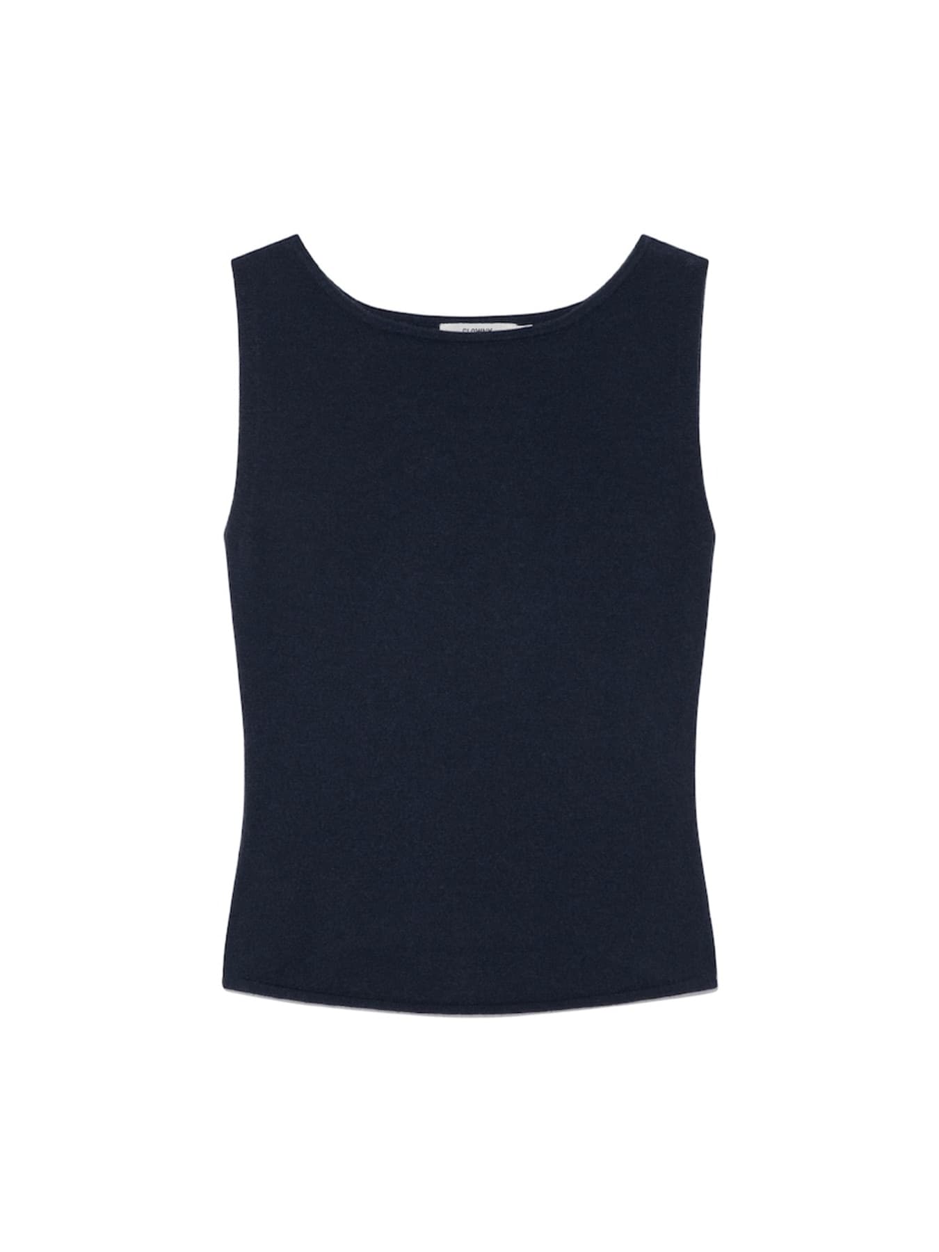 G KNIT SLIT SLEEVELESS TOP (NAVY)