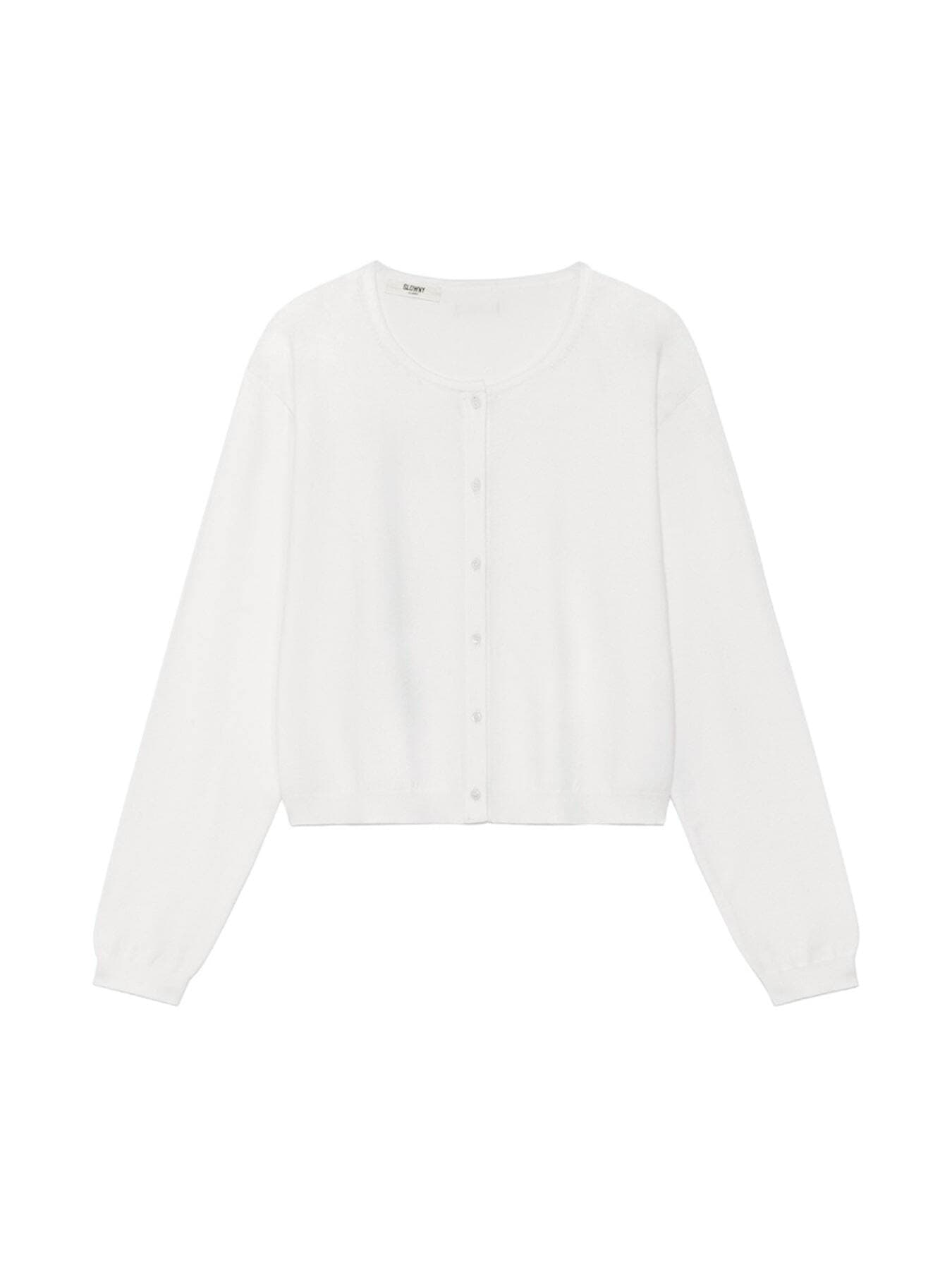 G EASY FIT KNIT CARDIGAN (WHITE)