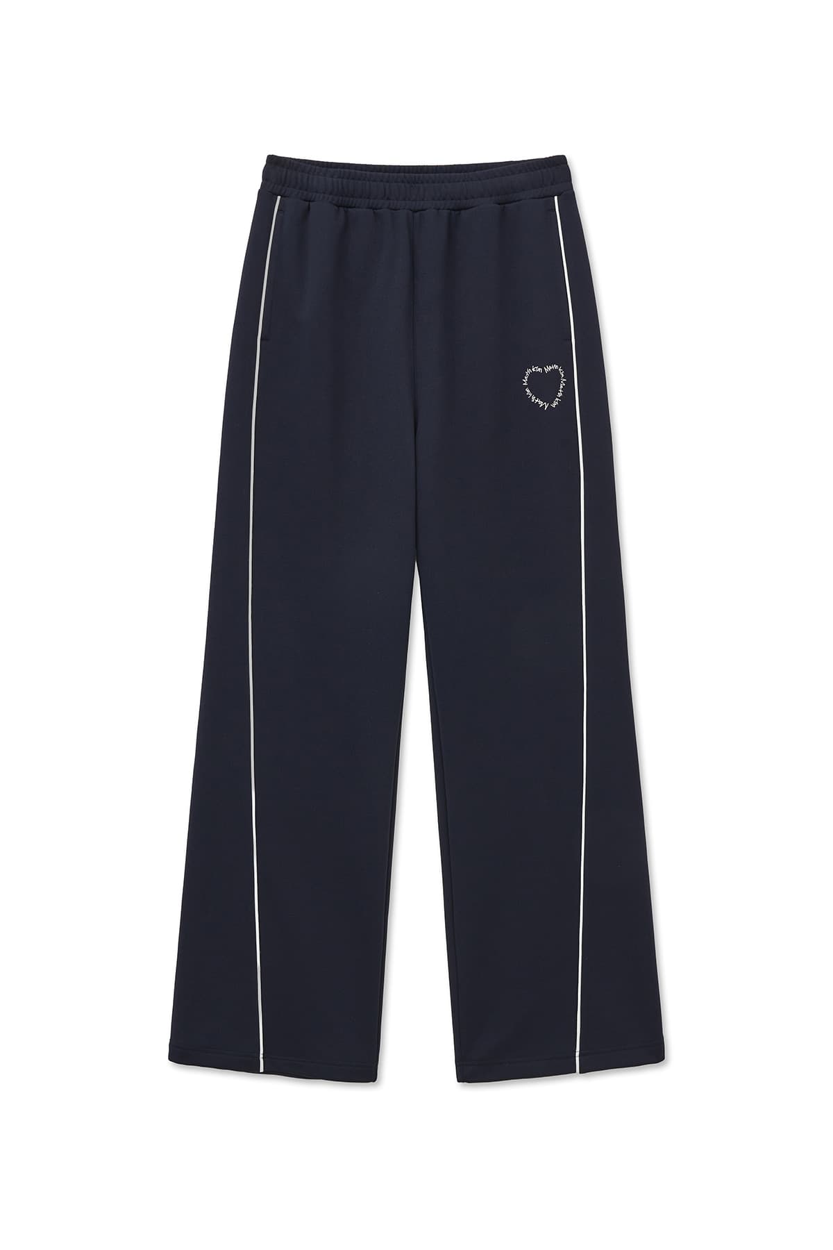 HEART LOGO TRACK PANTS IN NAVY