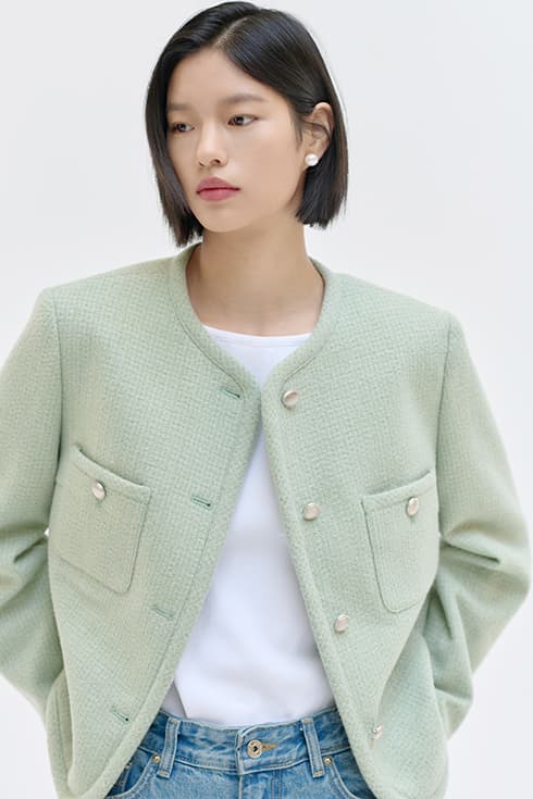 25SN mellow tweed jacket [MLN]