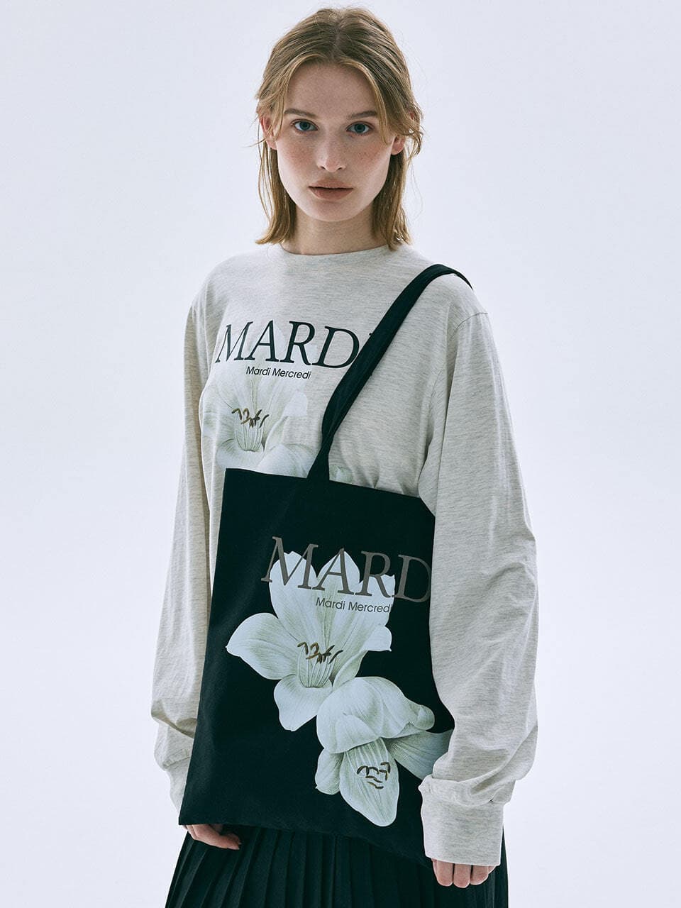 CANVAS BAG LILIES 05_BLACK