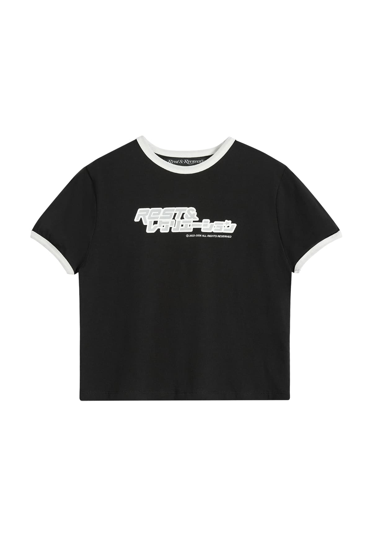 ANIME LOGO RINGER T-SHIRT - BLACK