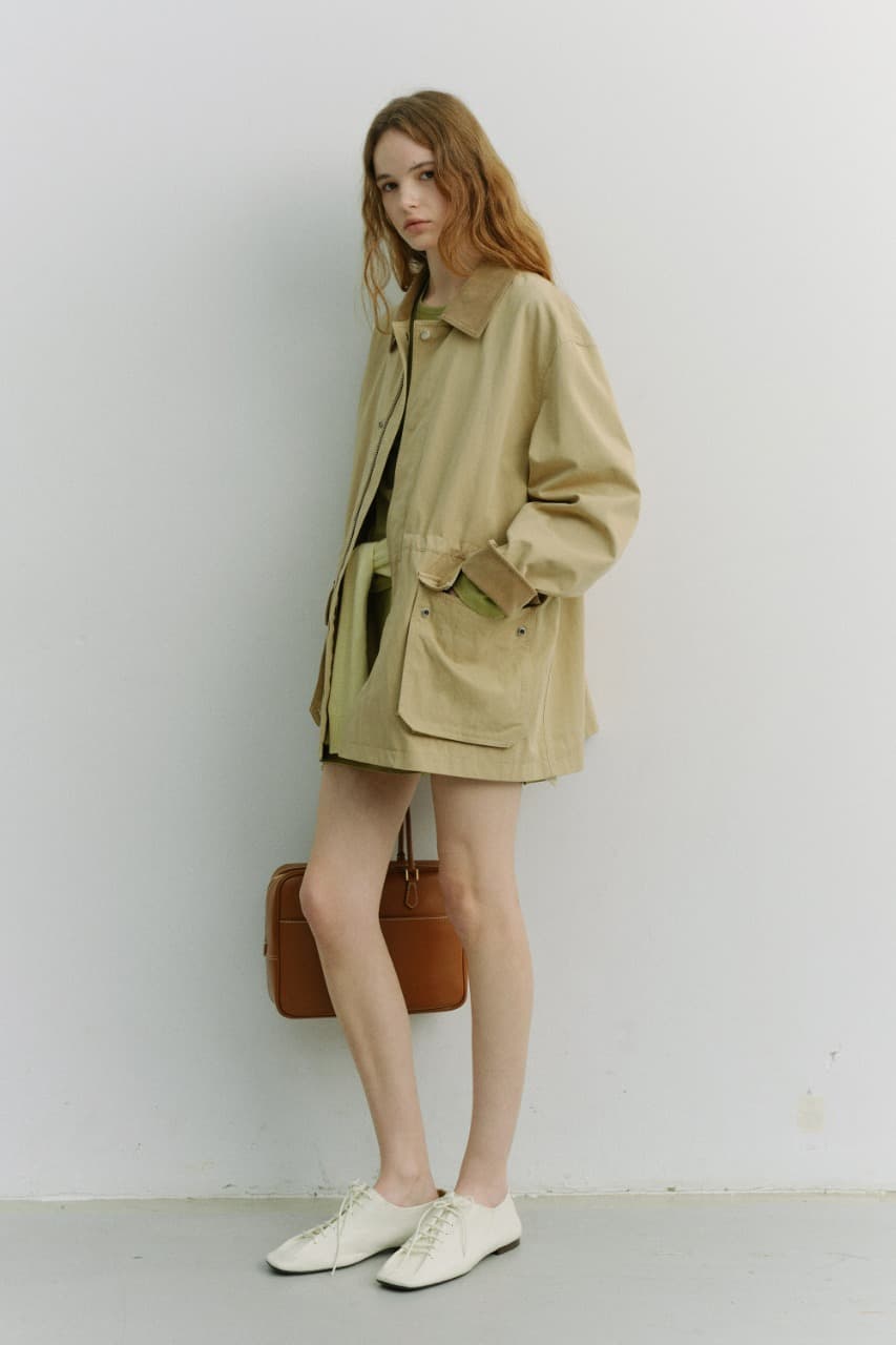 UNISEX COTTON CHORE JACKET BEIGE_UDJA6A101I2