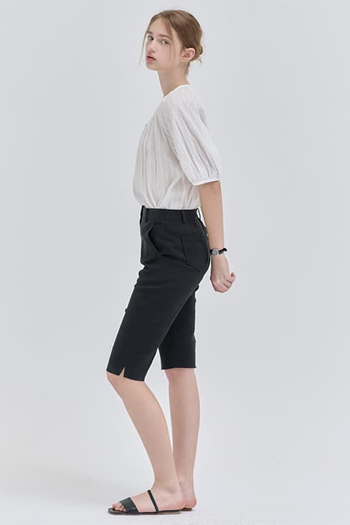 25N summer casual capri pants [BK]