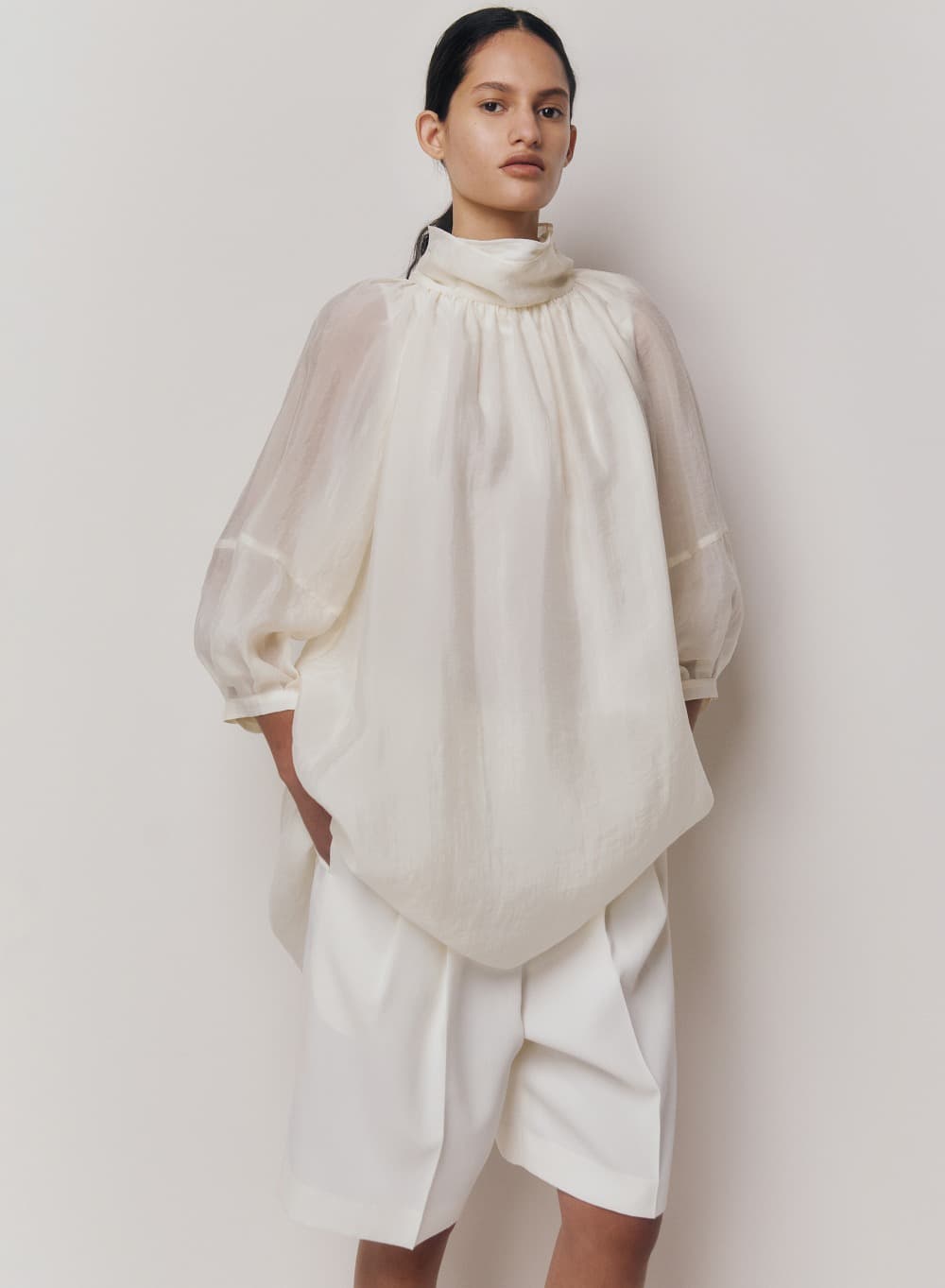 Gatherneck Blouse Margarine