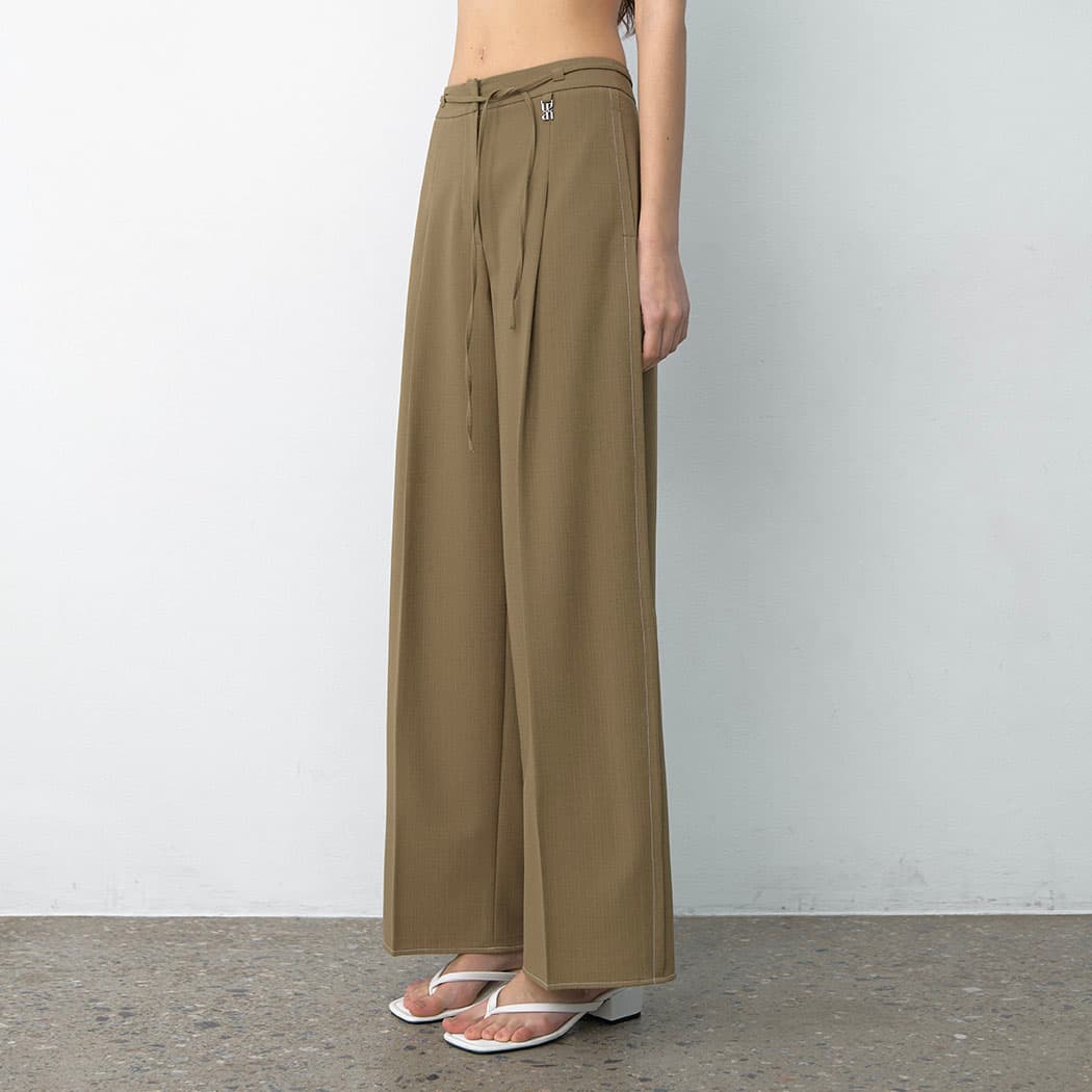 (PT-5663)ESSENTIAL COLOR STITCH PANTS S