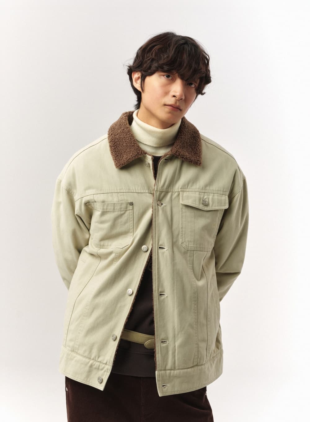 Maron Trucker Jacket - Cream