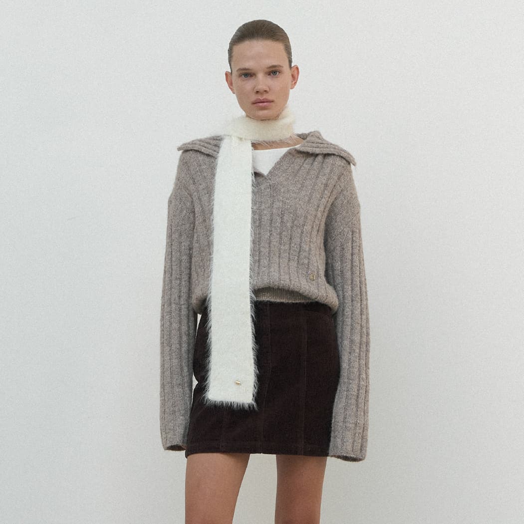 (Z-T-6955)KYRA HAIRY MELANGE KNIT