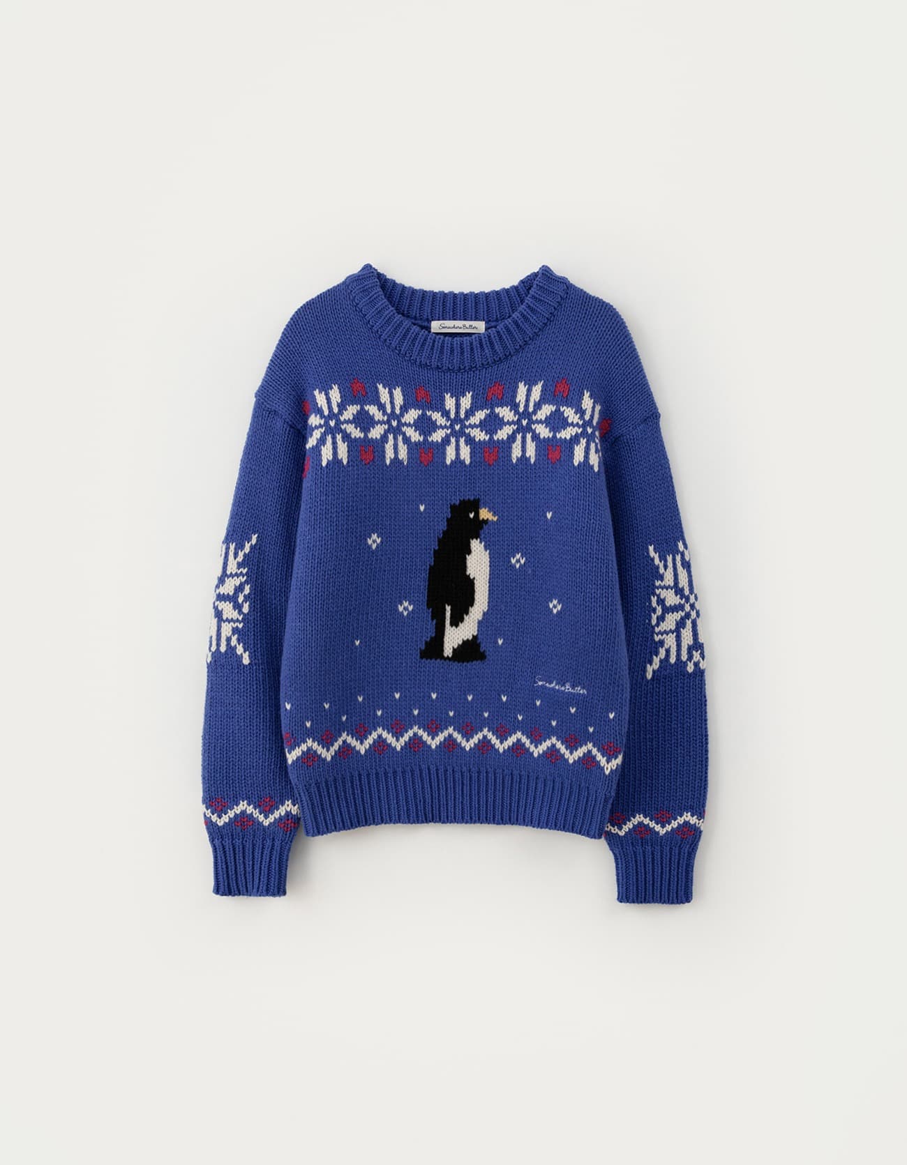 Penguin Wool Sweater - Cobalt Blue