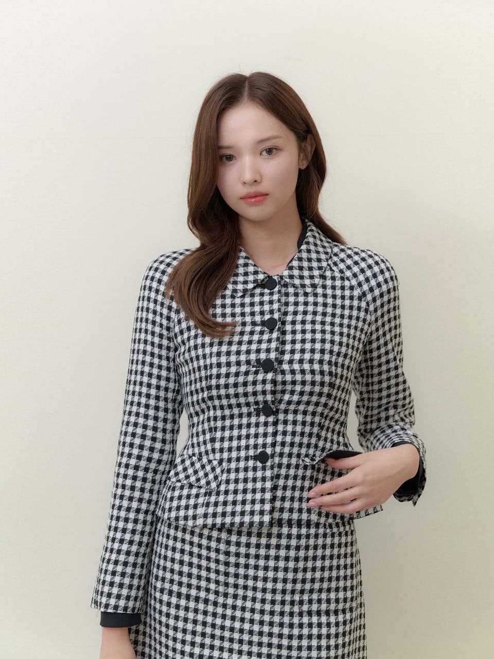 24FW_Raglan-sleeve Jacket(벨트 제공)/ Check(3color)