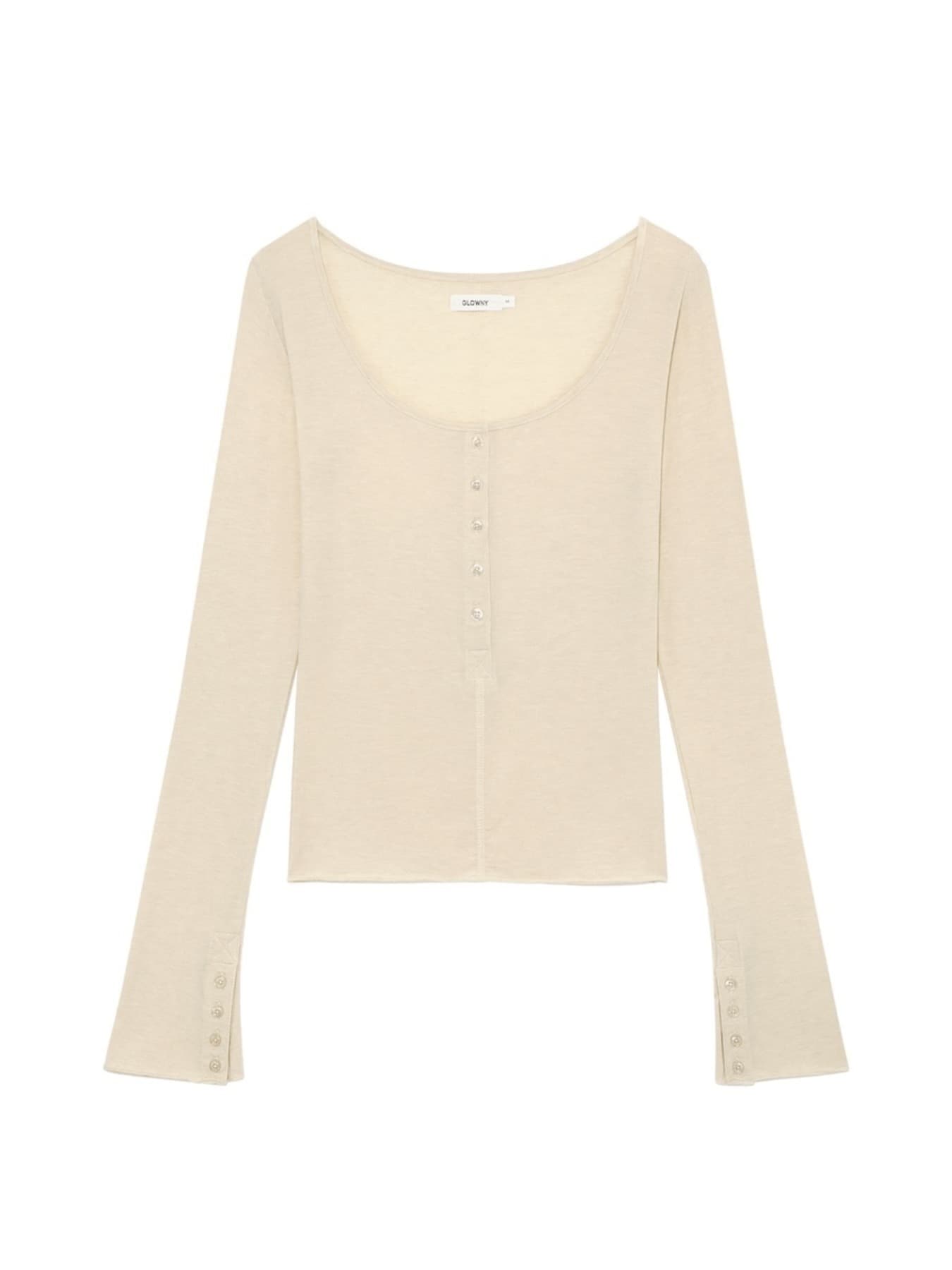 FADE BUTTON LONG SLEEVE (OATMEAL)