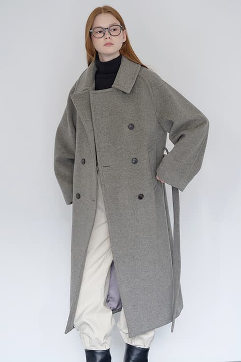 25WN wool trench coat [S/GY]