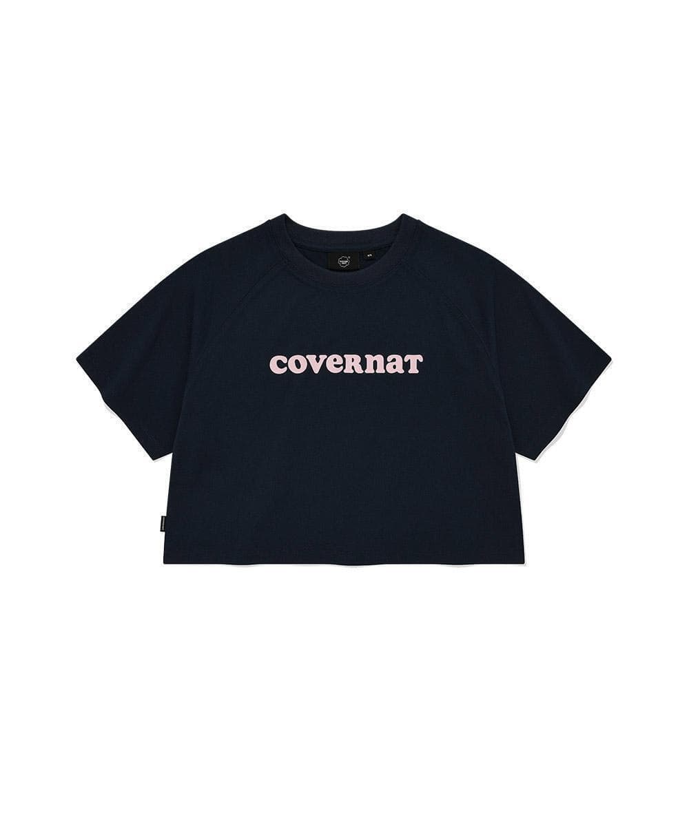 우먼 쿠퍼 로고 아이스 크롭 티셔츠 Navy