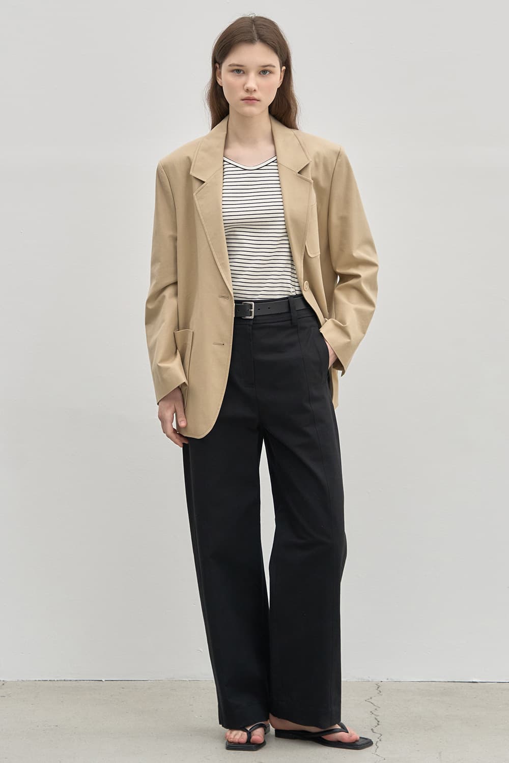 Casual baggy pant Black [N6SPT05]