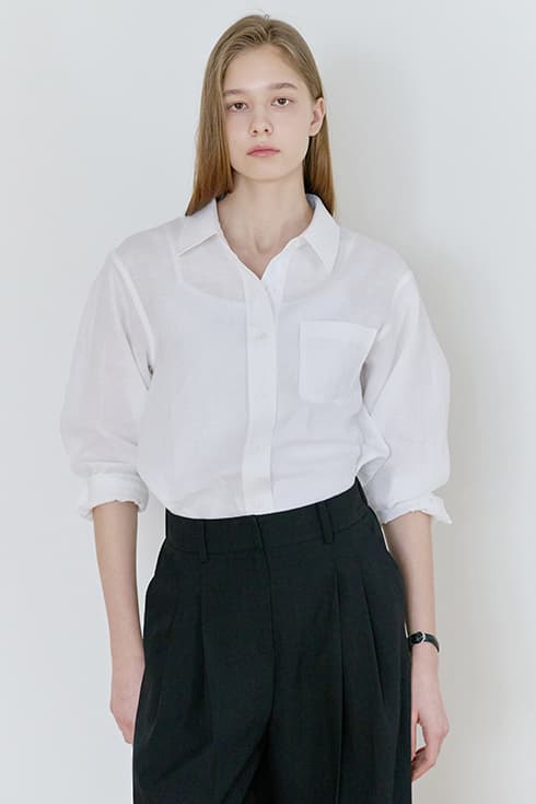 25N linen classic shirts [WH]