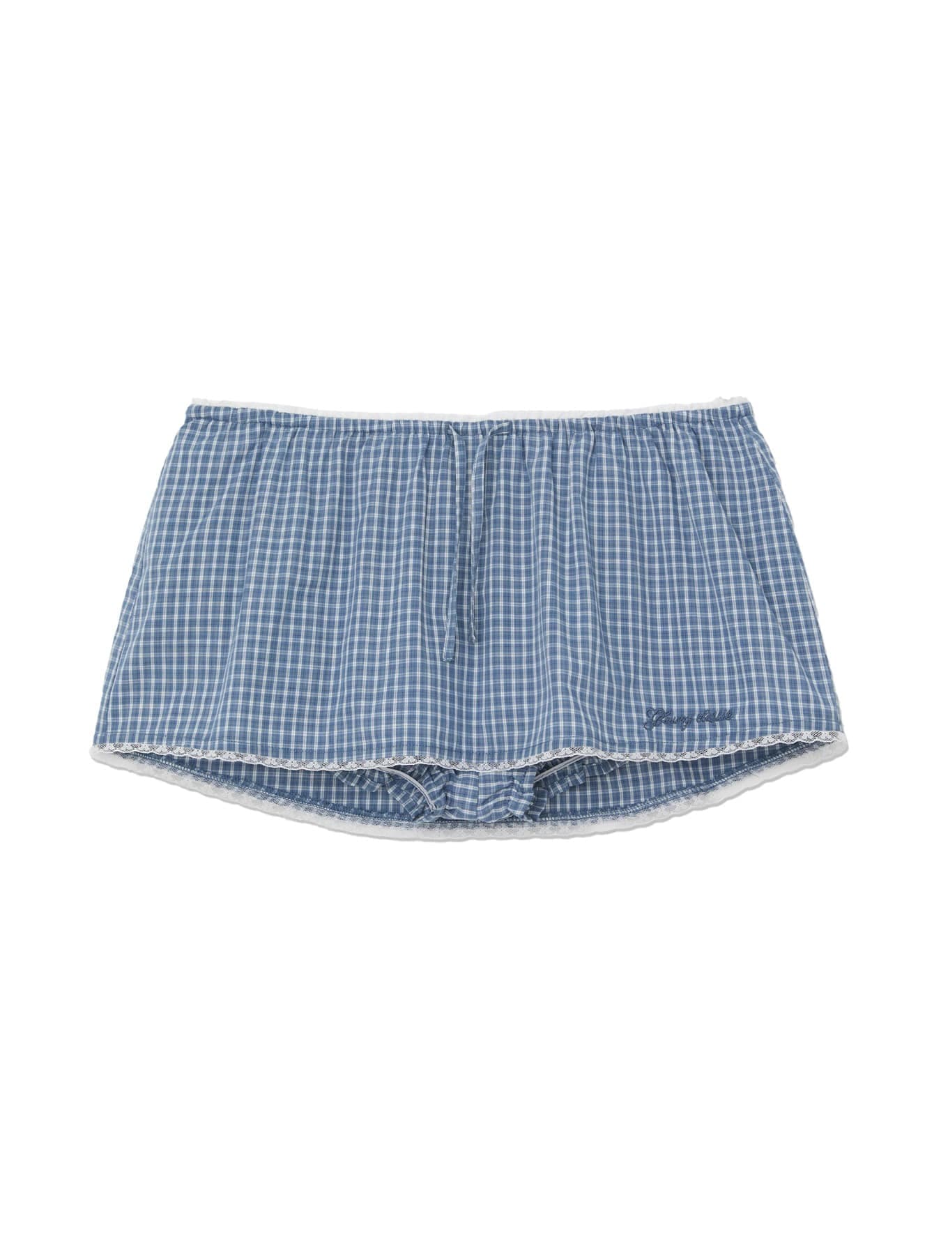 G CLASSIC LACE-UP MINI SKIRT (BLUE)