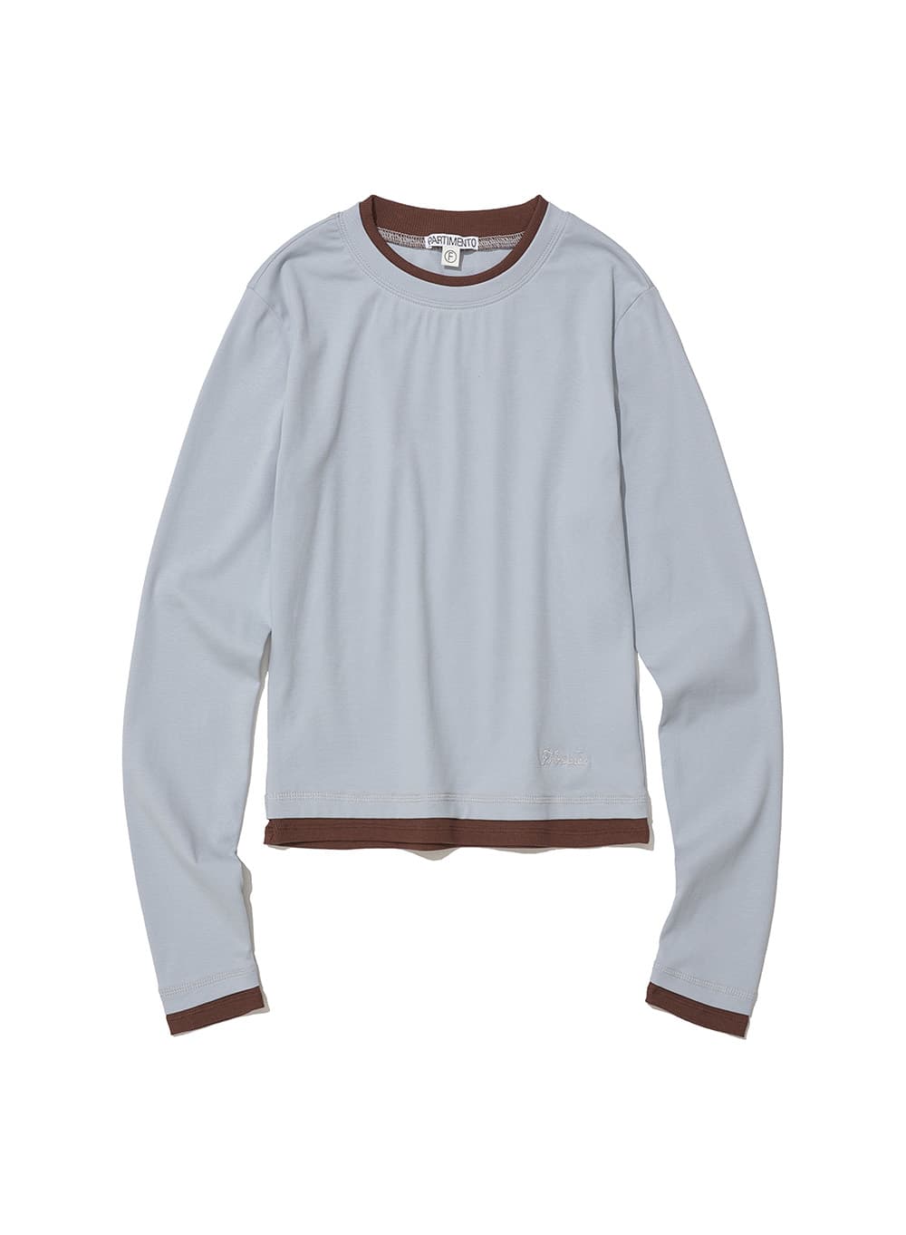 PW DOUBLE LAYERED LONG SLEEVE TEE_SKY